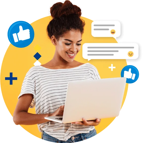 mujer trabajando en computadora- software contable y administrativo