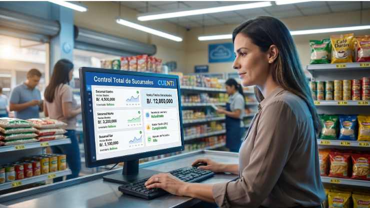 Sistema pos multi-sucursal: Cuenti como aliado estratégico de negocios con diferentes sucursales como supermercados.