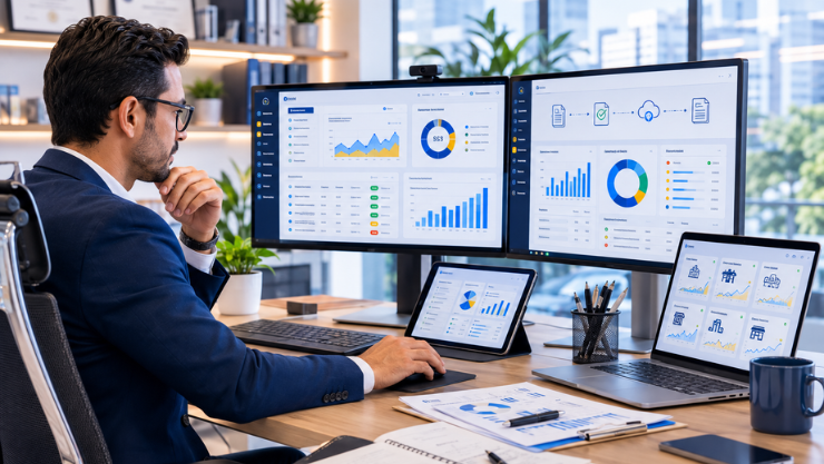 Impuestos para profesionales independientes: Contador manejando todos sus clientes desde el software de CUENTI.